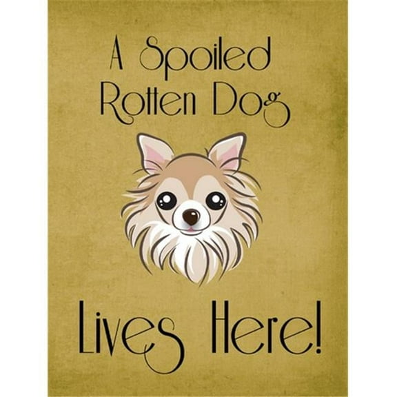 Caroline's Treasures BB1499GF Chihuahua Spoiled Dog Lives Here Flag Garden Size , Small, multicolor