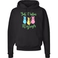 thumbnail image 2 of Inktastic Funny Easter Just Chillin' with My Peeps Adult Hoodie Sweatshirt, 2 of 4
