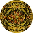 thumbnail image 1 of Ahgly Company Indoor Round Medallion Yellow French Area Rugs, 6' Round, 1 of 4