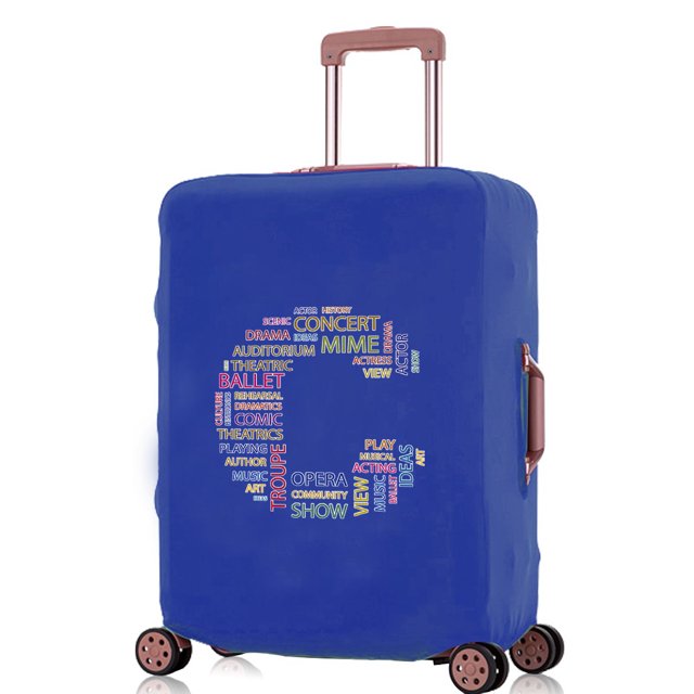 2024 Luggage Covers Travel Accessories Suitcase Cover Protector Reusable Washable 18-32inch Text Letter Printed Pattern Series 8text C S