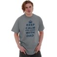 thumbnail image 5 of Keep Calm And Agree With Dad Crown Men's Graphic T Shirt Tees Brisco Brands S, 5 of 6