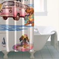 thumbnail image 4 of Dachshunds Tropical Beach Shower Curtain 36"x72" ,Bathroom Decorative Shower Curtains Set with 12 Hooks,Modern Waterproof Washable Shower Curtain, 4 of 6