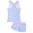 thumbnail image 2 of Traje de baño Unnice Tankini de dos piezas para niñas con pantalones cortos para niño, morado 6-7, 2 of 7
