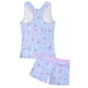 thumbnail image 2 of Traje de baño Unnice Tankini de dos piezas para niñas con pantalones cortos para niño, morado 6-7, 2 of 7