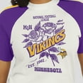 thumbnail image 6 of Women's WEAR by Erin Andrews White Minnesota Vikings Sleeve Stripe Distressed Raglan T-Shirt, 6 of 6