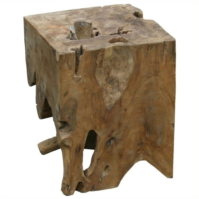 NATURAL TEAK WOOD END TABLE