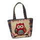 thumbnail image 1 of Bolsa de lona Bolsa de almuerzo Reutilizable Estilo vintage Estética con bolsillo interior Bolso de mano bordado para vacaciones Fiesta en la playa Yinane  bolso de mano de lona, 1 of 8