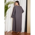 thumbnail image 6 of AURA Plus Size Summer Maxi Dress Loose A Line Embroidered Long Sleeve Modest Dress, 6 of 10