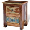 thumbnail image 5 of vidaXL Nightstand with 2 Drawers Solid Reclaimed Wood, 5 of 5