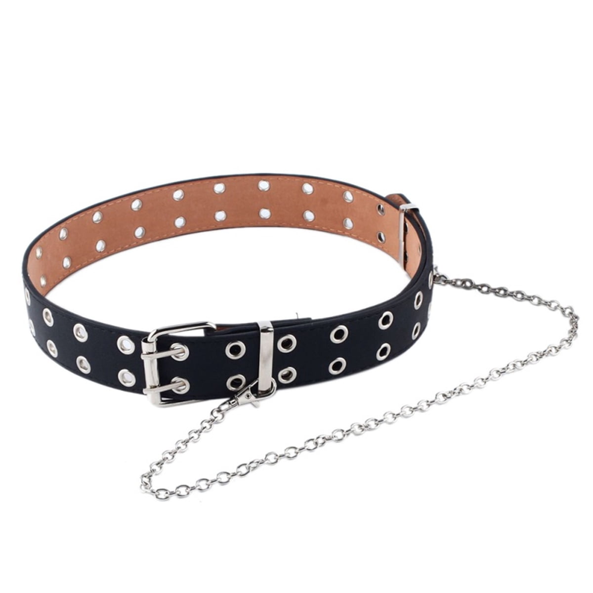 black eyelet belt