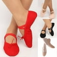 thumbnail image 2 of Zapatos de punta de Ballet de lona para niños, zapatillas de baile de gimnasia para niños, zapatos de moda para bebés, 4 colores, gran oferta, 2 of 5