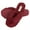 Burgundy, variant on Women's Fluffy Pom Thong House Slide on Slippers with Memory Foam
