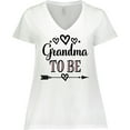 thumbnail image 3 of Inktastic 1st Time Grandma Announcement Women's Plus Size V-Neck T-Shirt, 3 of 5