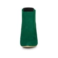 thumbnail image 6 of BLISSFUL STEP Women's Pointed Toe Stiletto Heel Chelsea Boots Emerald Green 9.5, 6 of 7