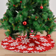 thumbnail image 4 of Falda de árbol de Navidad de doble capa Jacquard Cachemira copos de nieve decoración navideña ornamento, 4 of 5