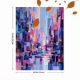 thumbnail image 3 of Geometric Circles Abstract Teal Blue Canvas Wall Art Print for Living Room Bedroom Dining Room Office Hallway Apartment Decor, 3 of 8