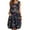Navy, variant on ZANZEA Women Sleeveless Vintage O-Neck Dress Floral Printed Short Dresses
