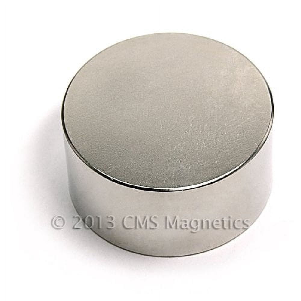 CMS Magnetics Disc Magnet Neodymium Grade N52 2" x 1" 212 LBS Pull School Home Science Industry 1 pack