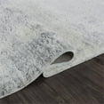 thumbnail image 4 of Pasargad Home Paris Shag Collection Power-Loomed Ivory/Grey Area Rug- 8' x 10', For Indoor Space and all Age of Group, 4 of 6