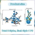 thumbnail image 2 of 2Pcs 2 Styles Polyester Patches Flower Mixed Color 270~295x123~345x1.5~2mm 1pc/style, 2 of 6