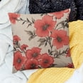 thumbnail image 2 of Dcorativ Throw Pillow for Couch Sofa,Floral Chrry Blossom Orintal Ink Painting Branchs, 2 of 5