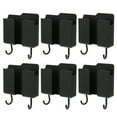 thumbnail image 4 of Miangastore Wall Mount Organizer Remote Control Holder Abs Black 6Pcs 3.9X2.8X1.2In, 4 of 9