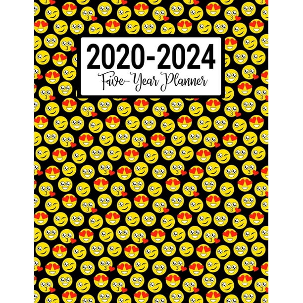2020-2024 Five-Year Planner: Emoji Pattern 60 Month Agenda - Walmart