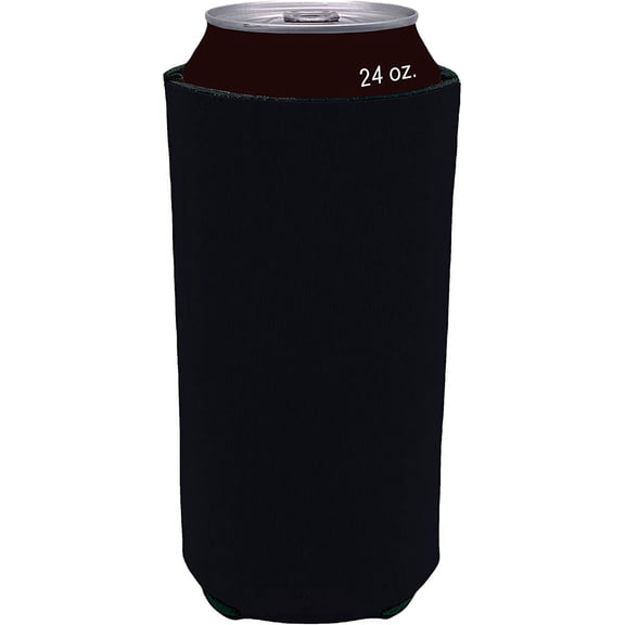 Blank Foam Collapsible 24 oz. Can Coolie (Black, 1)