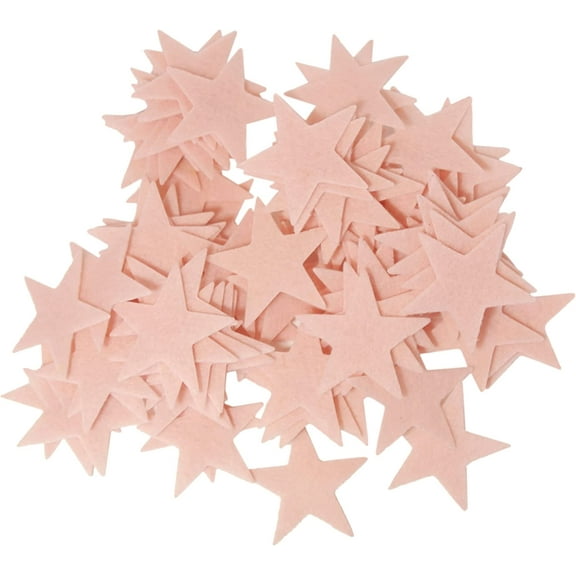 Playfully Ever After 1.5 inch Stiff Felt Stars 88pc (Light Pink)
