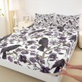 thumbnail image 4 of Manfei Halloween Bat Pattern Halloween Bed Sheets,Thanksgiving Pumpkin Print Full Size Sheets,4-Piece,1 Flat Sheet,1 Fitted Sheet and 2 Pillowcases, 4 of 6