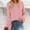 Pink, variant on Babysbule Sweaters for Women Women Casual Loose Fit Fashion Solid Hollow Out Pullover Long Sleeve Round-Neck Sweater