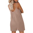 thumbnail image 4 of ORUYROP SNUGWIND Femmes Casual Sans Manches Sangle Lâches Combinaisons Réglables Stretch Shorts Romper avec Poches, 4 of 4