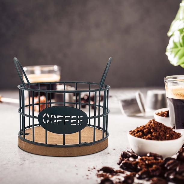 Coffee Capsule Storage Basket Iron Desktop Table Storage Basket Kitchen Coffee Storage Basket