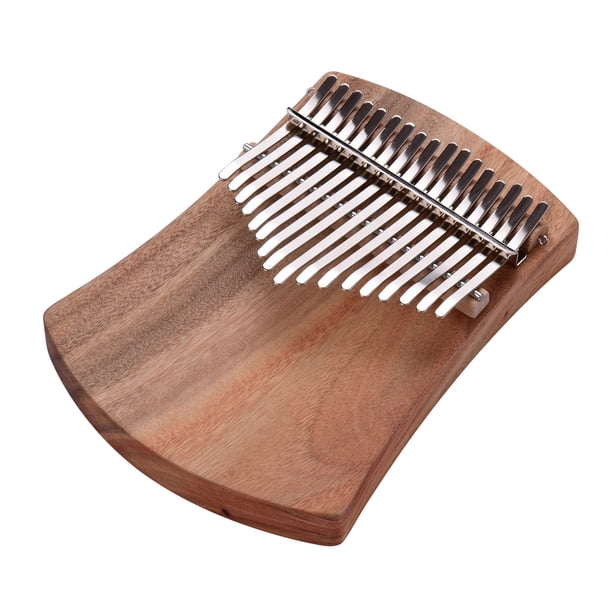 Piano de pulgares Piano de pulgar de 17 teclas Kalimba Camphorwood C Tone con bolsa de transporte Libro de música Pegatinas de escala musical Martillo de afinación Cadena de acompañamiento Borla Decor Tomshoo Piano de pulgares