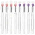 thumbnail image 1 of GOOHOCHY Aplicadores de sombras de ojos 8pcs Cepillos para la sombra de ojos Cepillos de lápiz labial Aplicadores con tapa, 1 of 7