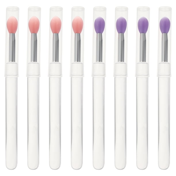 GOOHOCHY Aplicadores de sombras de ojos 8pcs Cepillos para la sombra de ojos Cepillos de lápiz labial Aplicadores con tapa