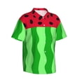 thumbnail image 2 of Watermelon Men'S 3d Print Casual Button Down Shirts, Novelty Hawaiian Short Sleeves M, 2 of 7