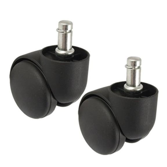 Unique Bargains Office Chair 50mm Dia. Blk Plastic Wheel Casters 2 Pcs