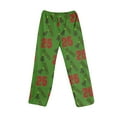 thumbnail image 4 of Adult Fashion Christmas Print Casual Pants with Drawstring Elastic Waist, Comfortable Sleepwear and Loungewear Trousers for Home Use,Green,M, 4 of 7