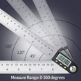 thumbnail image 4 of Protractor digital angle ruler with LCD display, stainless steel angle measurement, angle display for woodwork, home work, craftsmen, 360° angle measurement, hold function 400 mm, 4 of 5
