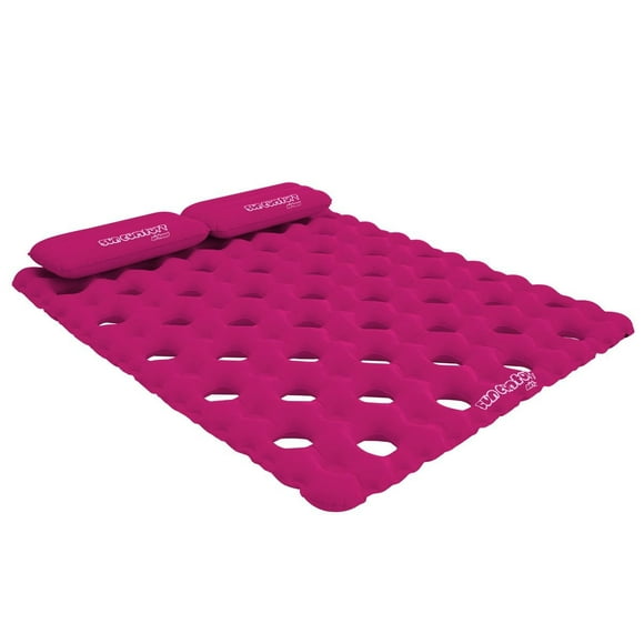 Airhead Sun Comfort Suede Double Swimming Pool Mattress Float, Raspberry Pink