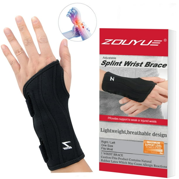 Carpal Tunnel Wrist Brace with emovable Metal Wrist Splint for Night