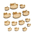 thumbnail image 1 of Kawaii Sea Bunny Slug Wood Mini Charms Shapes DIY Craft Jewelry - With Hole - 25mm (7pcs), 1 of 7