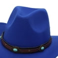thumbnail image 4 of TAmten Western Cowboy Hat for Kids Classic Roll Up Hat Boys Girl(Blue,3-8 Years), 4 of 4