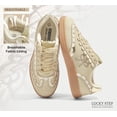 thumbnail image 5 of LUCKY STEP Womens Fashion Sneakers with Bow Detail Comfort Casual Shoes,Beige&Gold, 5 of 11
