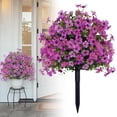 thumbnail image 2 of Artificial Morning Glory, Outdoor Topiary Plants, Faux Greenery Bushes, Spring Summer Fake Greenery, Spike Planter Flowers, Front Door Faux Plants, UV Resistant Greenery, 2 of 7