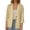 Khaki, variant on Spring Jackets For Women Solid Color Casual Button Three Quarter Sleeve Top For Everyday Airy Layered Wear Light Jackets For Women