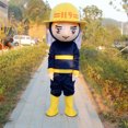 thumbnail image 4 of Disfraz de mascota de bombero, disfraz de cosplay, disfraz de carnaval, disfraz de personaje de dibujos animados, mascota recién llegada, 4 of 5