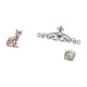 thumbnail image 5 of Escultura de gato, adorno de metal con diseño floral, figura decorativa de animal para chimenea, patio, interior, exterior, porche o valla., 5 of 8