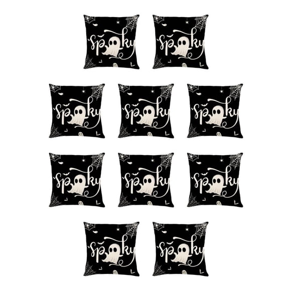 Funda de cojín ecológica Bewildely de Halloween transpirables aspecto espeluznante JYM328-2 10Conjunto